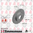 ZIMMERMANN 100.1048.52 - Jeu de 2 disques de frein avant