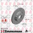 ZIMMERMANN 100.1222.52 - Jeu de 2 disques de frein avant