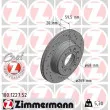 ZIMMERMANN 100.1227.52 - Jeu de 2 disques de frein arrière