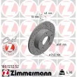 ZIMMERMANN 100.1232.52 - Jeu de 2 disques de frein arrière