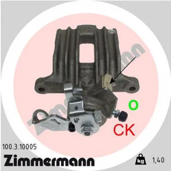 Étrier de frein arrière gauche ZIMMERMANN OEM 8N0615423D