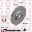 ZIMMERMANN 100.3303.20 - Jeu de 2 disques de frein avant