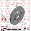 ZIMMERMANN 100.3303.52 - Jeu de 2 disques de frein avant