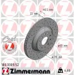 ZIMMERMANN 100.3309.52 - Jeu de 2 disques de frein arrière