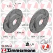 ZIMMERMANN 100.3310.53 - Jeu de 2 disques de frein arrière
