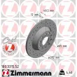 ZIMMERMANN 100.3315.52 - Jeu de 2 disques de frein arrière