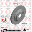 ZIMMERMANN 100.3321.20 - Jeu de 2 disques de frein arrière