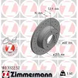 ZIMMERMANN 100.3322.52 - Jeu de 2 disques de frein arrière