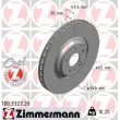 ZIMMERMANN 100.3327.20 - Jeu de 2 disques de frein avant