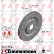 ZIMMERMANN 100.3376.52 - Jeu de 2 disques de frein arrière