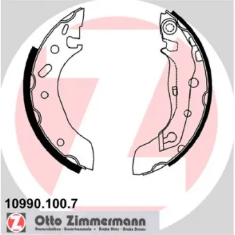 Jeu de mâchoires de frein ZIMMERMANN OEM 1104128
