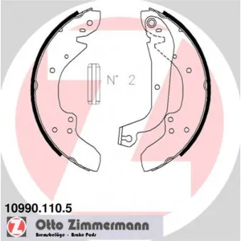 Jeu de mâchoires de frein ZIMMERMANN OEM 9939718