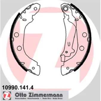 Jeu de mâchoires de frein ZIMMERMANN OEM 1672