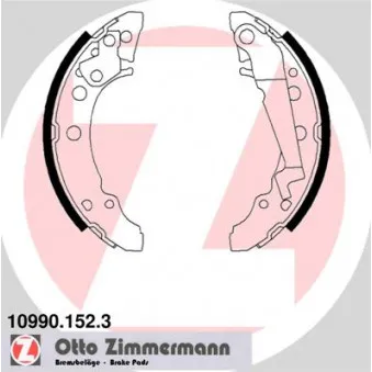 Jeu de mâchoires de frein ZIMMERMANN OEM 6E0609525