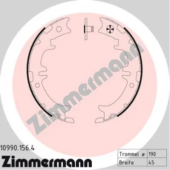 Jeu de mâchoires de frein, frein de stationnement ZIMMERMANN OEM 4659044010