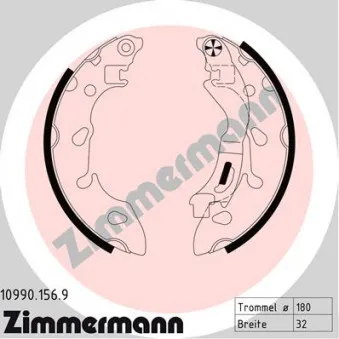 Jeu de mâchoires de frein ZIMMERMANN OEM AS512200AA
