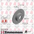 ZIMMERMANN 110.2208.20 - Jeu de 2 disques de frein arrière