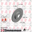ZIMMERMANN 110.2219.20 - Jeu de 2 disques de frein arrière