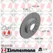 ZIMMERMANN 110.2221.20 - Jeu de 2 disques de frein arrière