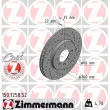 ZIMMERMANN 150.1258.52 - Jeu de 2 disques de frein avant
