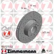 ZIMMERMANN 150.1271.52 - Jeu de 2 disques de frein avant
