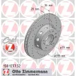 ZIMMERMANN 150.1277.52 - Jeu de 2 disques de frein avant