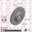 ZIMMERMANN 150.1279.52 - Jeu de 2 disques de frein avant