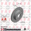 ZIMMERMANN 150.1283.52 - Jeu de 2 disques de frein arrière