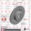 ZIMMERMANN 150.2945.32 - Jeu de 2 disques de frein arrière