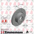 ZIMMERMANN 150.3424.52 - Jeu de 2 disques de frein avant
