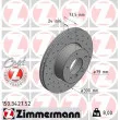 ZIMMERMANN 150.3427.52 - Jeu de 2 disques de frein avant