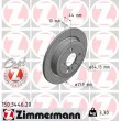 ZIMMERMANN 150.3446.20 - Jeu de 2 disques de frein arrière