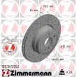 ZIMMERMANN 150.3451.52 - Jeu de 2 disques de frein arrière