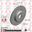 ZIMMERMANN 150.3480.52 - Jeu de 2 disques de frein arrière