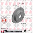 ZIMMERMANN 185.3954.20 - Jeu de 2 disques de frein arrière