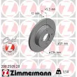 ZIMMERMANN 200.2509.20 - Jeu de 2 disques de frein avant