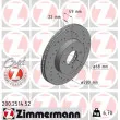 ZIMMERMANN 200.2514.52 - Jeu de 2 disques de frein avant