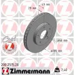 ZIMMERMANN 200.2515.20 - Jeu de 2 disques de frein avant