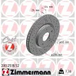 ZIMMERMANN 200.2518.52 - Jeu de 2 disques de frein avant