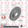 ZIMMERMANN 200.2520.20 - Jeu de 2 disques de frein avant