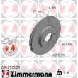 ZIMMERMANN 200.2525.20 - Jeu de 2 disques de frein avant