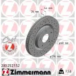ZIMMERMANN 200.2527.52 - Jeu de 2 disques de frein avant