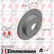 ZIMMERMANN 200.2529.20 - Jeu de 2 disques de frein arrière