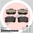 ZIMMERMANN 20961.160.1 - Jeu de 4 plaquettes de frein arrière