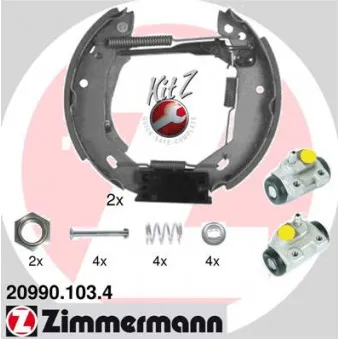 ZIMMERMANN 20990.103.4 - Kit de freins arrière (prémontés)
