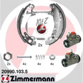 Kit de freins arrière (prémontés) ZIMMERMANN OEM 42411T
