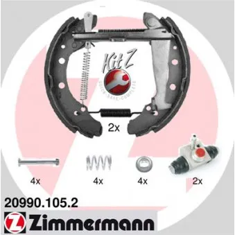 Kit de freins arrière (prémontés) ZIMMERMANN OEM 811609526e