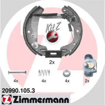 ZIMMERMANN 20990.105.3 - Kit de freins arrière (prémontés)