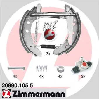 Kit de freins arrière (prémontés) ZIMMERMANN OEM 171609527F