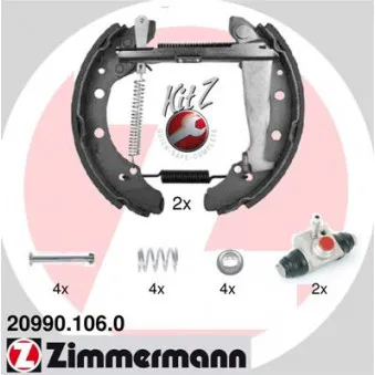 ZIMMERMANN 20990.106.0 - Kit de freins arrière (prémontés)